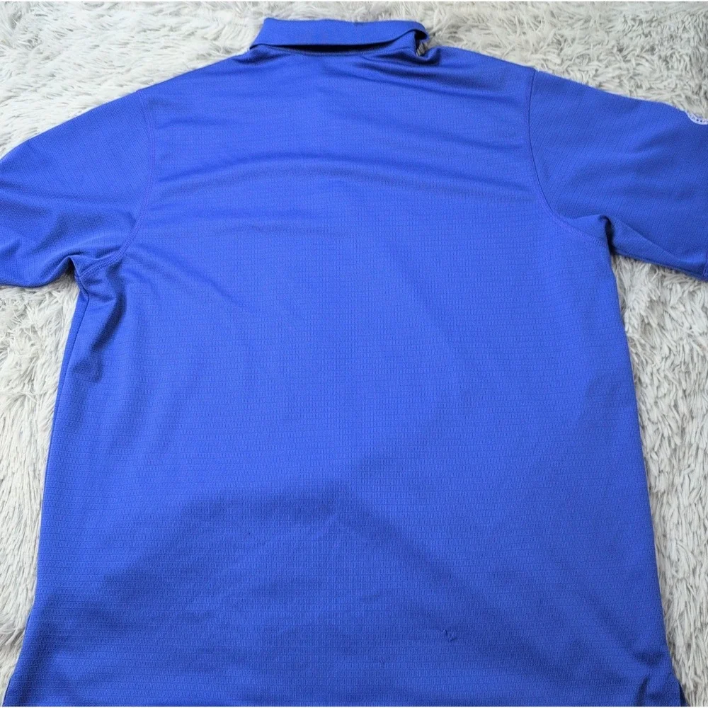 Adidas Shirt Mens XL Blue Golf Short Sleeve Polo Climalite Athletic Comfort
